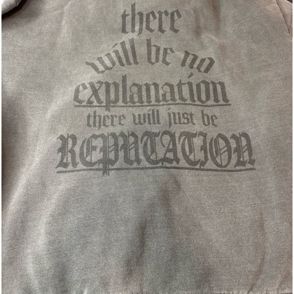 Official Taylor Swift Reputation Hoodie M/L Oversized Heavyweight Gray Black - Picture 10 of 10